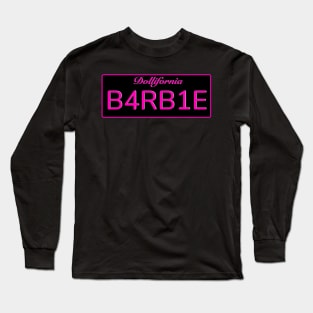 Barbie License Plate B4RB1E Long Sleeve T-Shirt